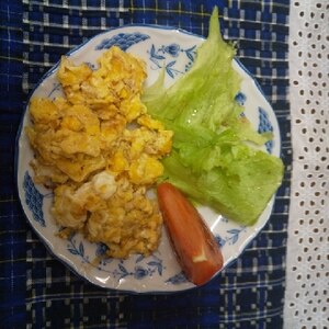 朝食に簡単ツナ卵炒め☆